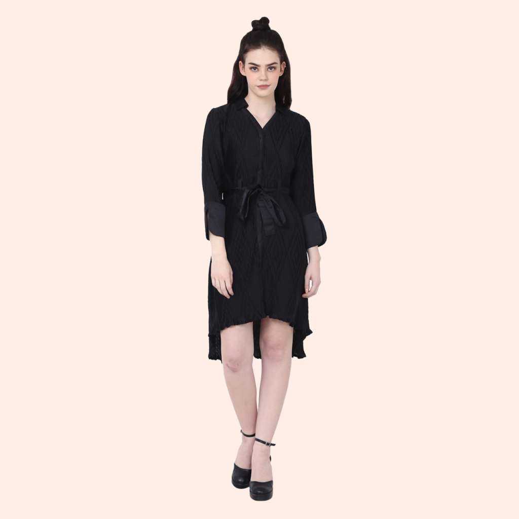 SADAYA – BLACK SHIRT DRESS